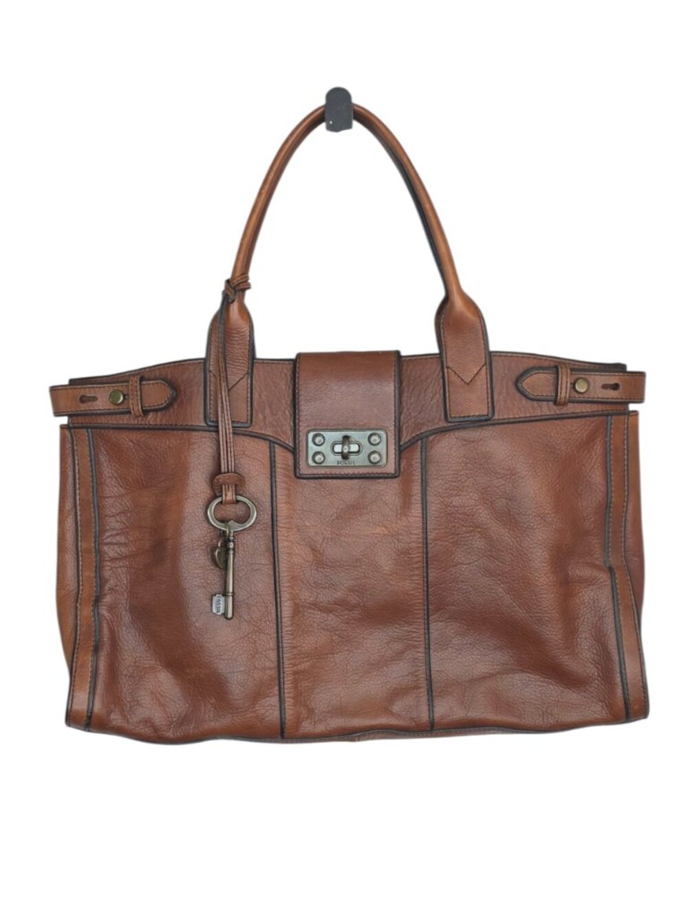 FOSSIL Genuine Leather Reissue Weekender Bag, Large, Shoulder, Tote Handbag